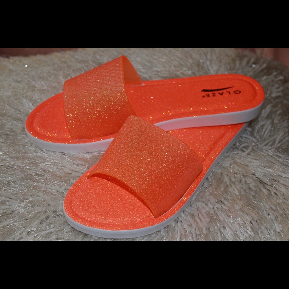 Orange Sparkling Sandals